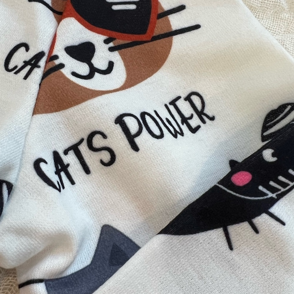 Girls Kitty Cat top shirt pullover crew neck with matching hair bows. - Picture 10 of 17